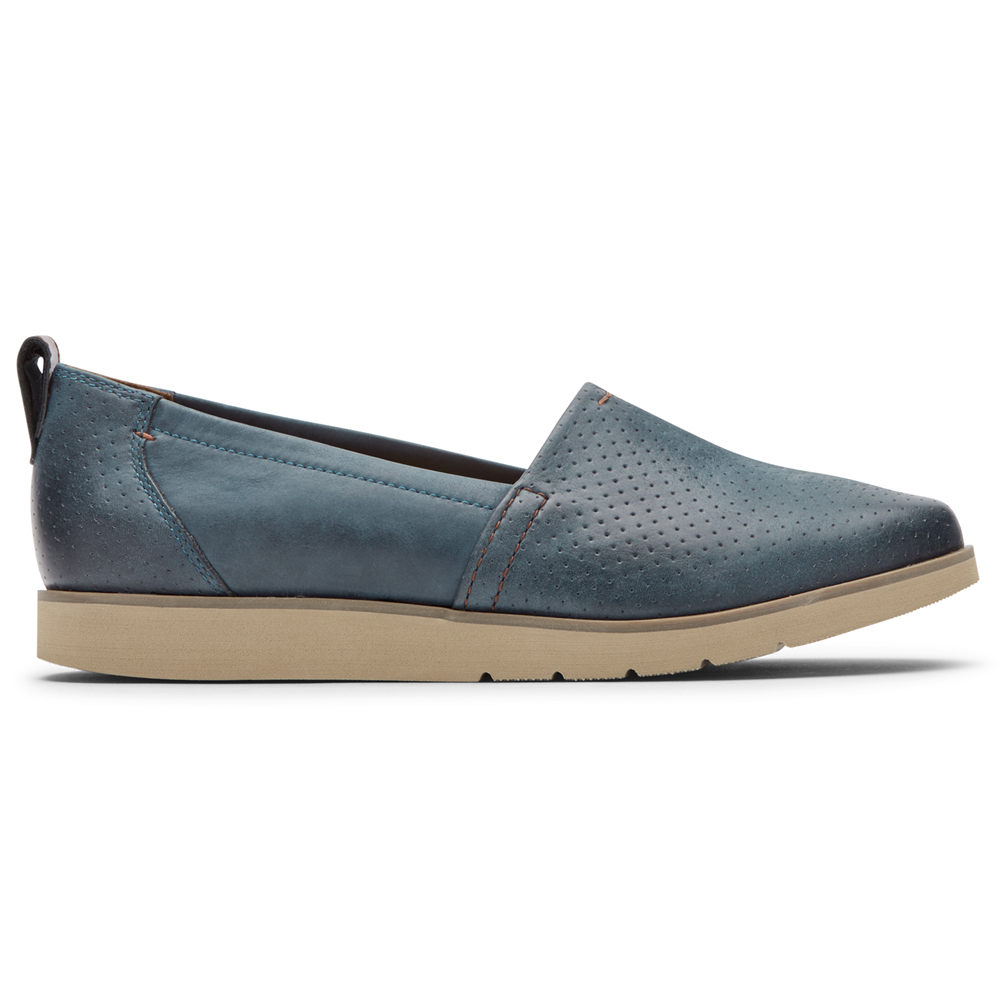 Rockport Womens Cobb Hill Laci - Slip-On Blue - HVA386247